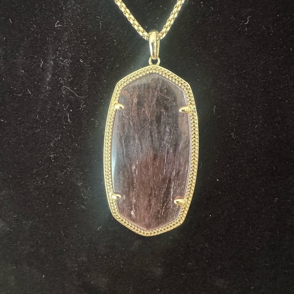 Kendra Scott Gold and Purple  Pendant Necklace